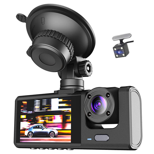2IN Dash Camera HD 1080P Front/Interior/Rear Dash Cam Night Vision G-sensor