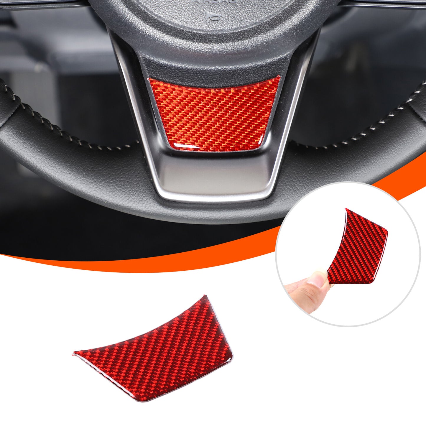Carbon fiber steering wheel lower frame decal for Subaru Crosstrek 2023+ n