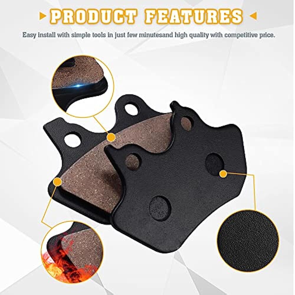 Front Rear Carbon Fiber Brake Pads for Harley FLHTCU-I Electra Glide Ul