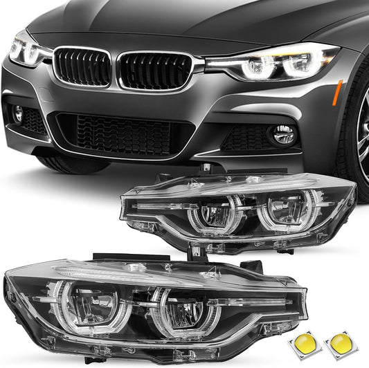 2015-2019 Left & Right LED Headlight No AFS For 3 F30 F31 320i 328i n