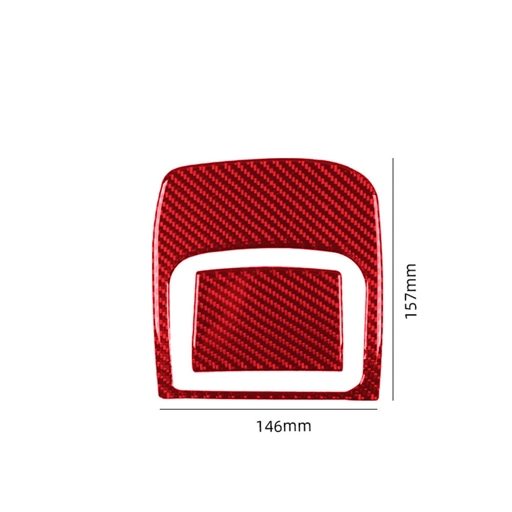 3X Red Carbon Fiber Front Steering Wheel Cover Kit for Subaru Forester 2013-2018 v