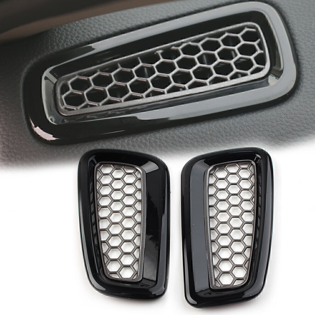 for Honda for Civic 11th 2022 Up 2x Black Honeycomb Inner Dash Side Air Vent Cover