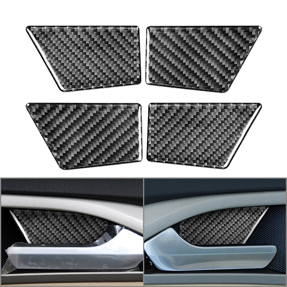 Door Handle Bowl Panel Cover Trim for Ford Mondeo 2013-2019 Carbon Fiber Black