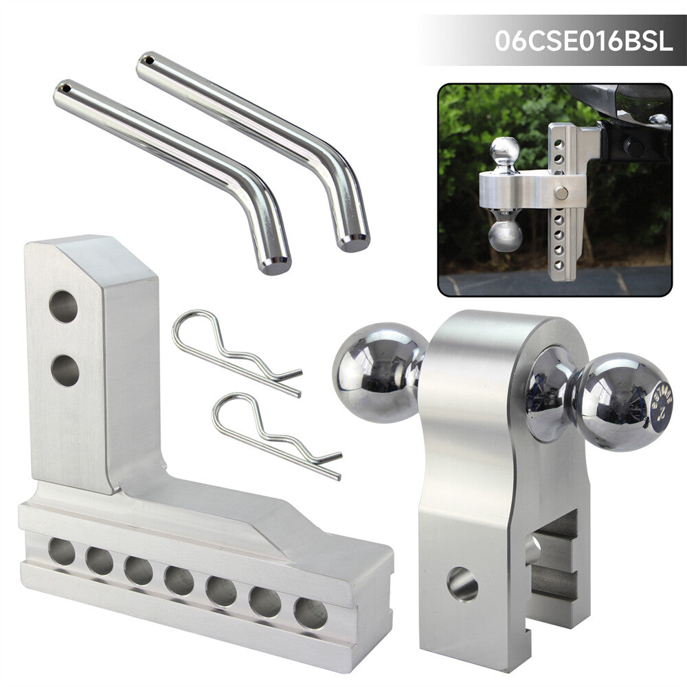 2 Receiver 6 Drop/Rise Towing Hitch Dual Ball Trailer pins 2 2-5/16