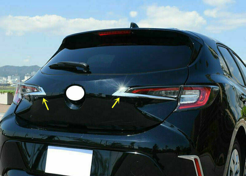 2X for Toyota for Corolla Hatchback 2019-2023 Chrome Rear Lamp TailLight Strip Trims