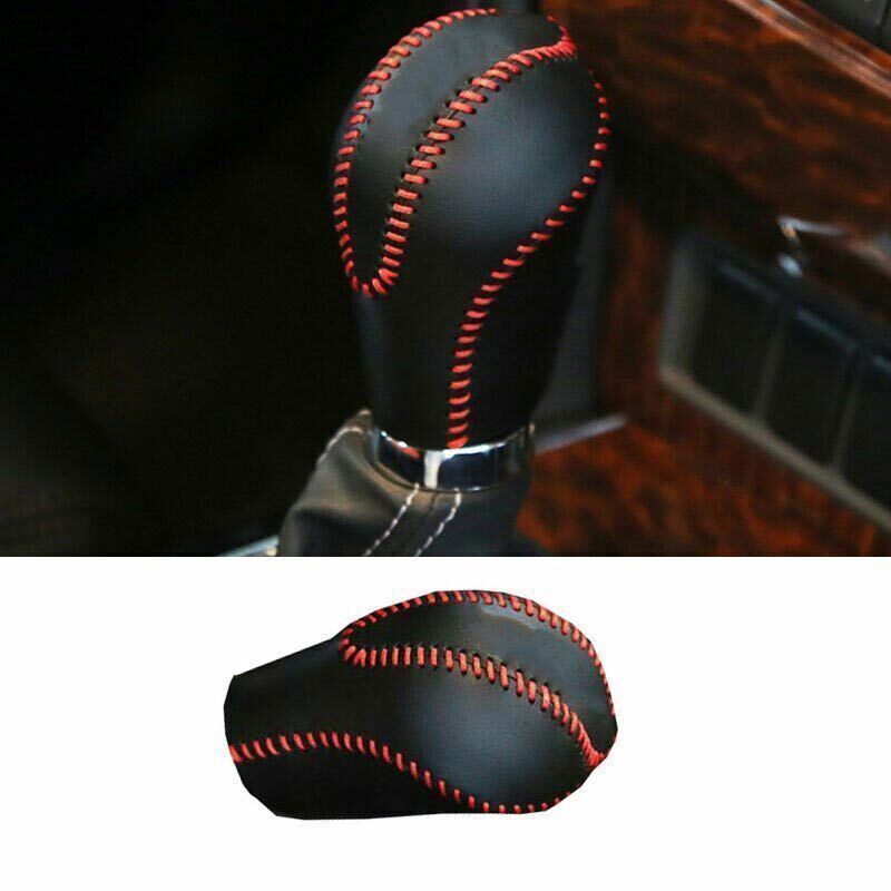 for Nissan Armada Patrol 2017-20 Console Gear Shift Knob Cover Leather Black 1X