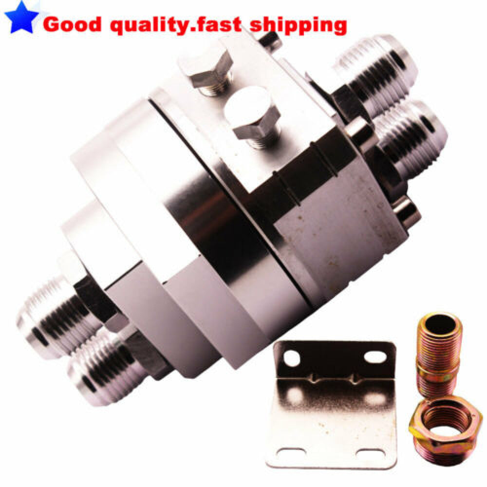 1Ps Aluminum M20X1.5 3/4X16 Car UNF Thread Oil Filter Adapter Plate Kit Silver n