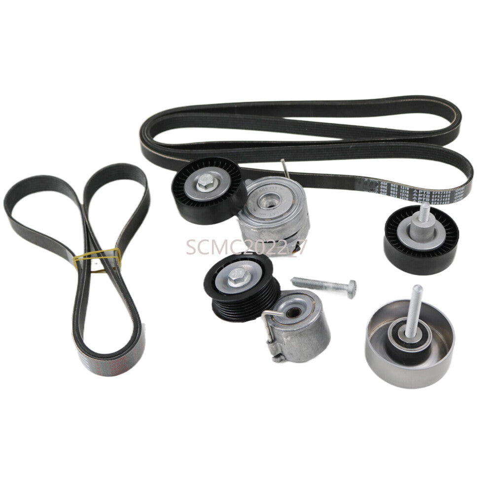 6PCS Engine Belt Tensioner Idler Pulley Kit for AUDI for A8 3.0T 06E903137R 6PK2475