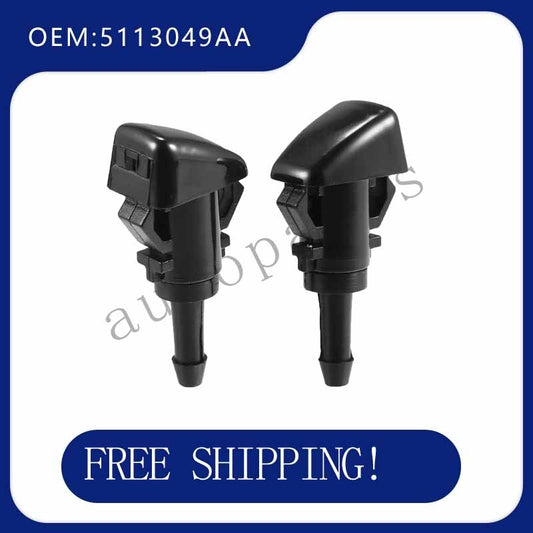 2pcs Windshield Washer Nozzle 2.8m Hose Kit for Dodge for Chrysler 5113049AA