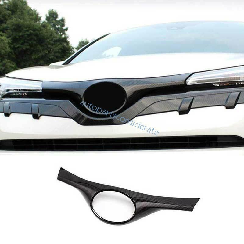 for Toyota CHR C-HR 18-2022 Front Bumper Center Hood Grill Strip Carbon Fiber 1X