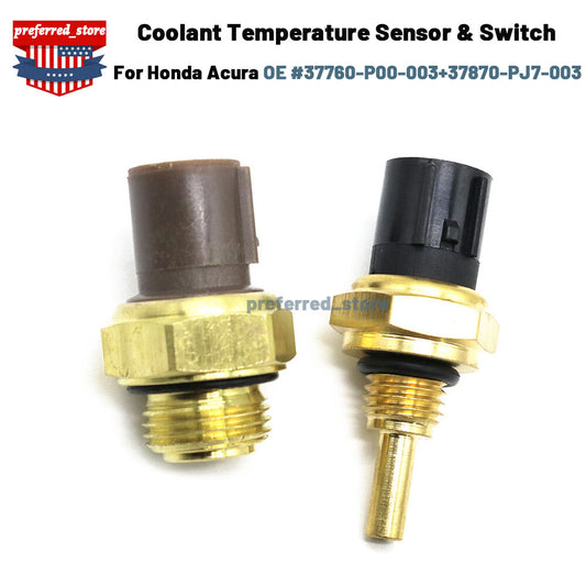 2-piece cooling fan switch and coolant temperature sensor for Honda Accord, CR-V, for Civic , for Acura v