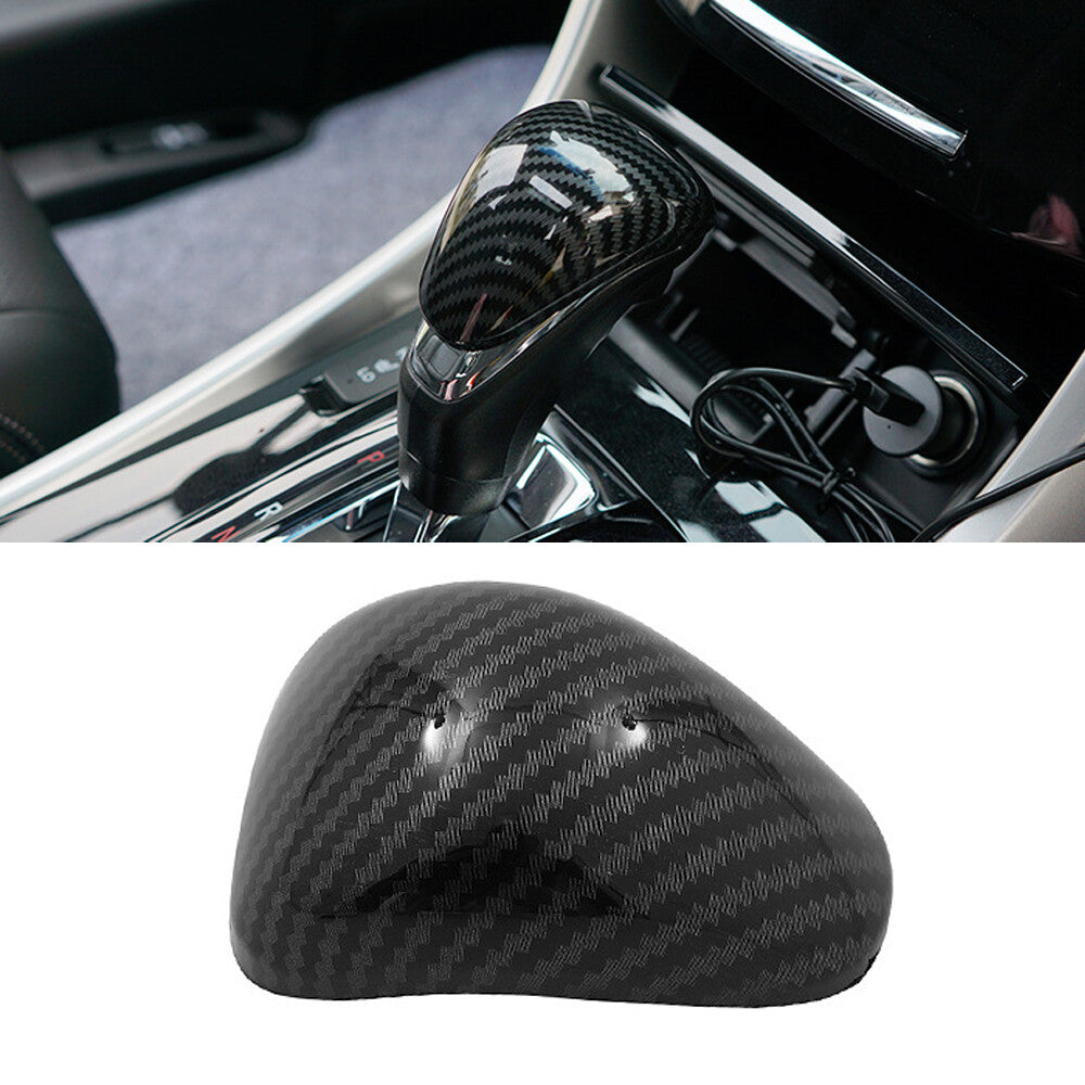 1PC Carbon Fiber Gear Shift Knob Cover Trim Fit for Honda Accord 2013-2017