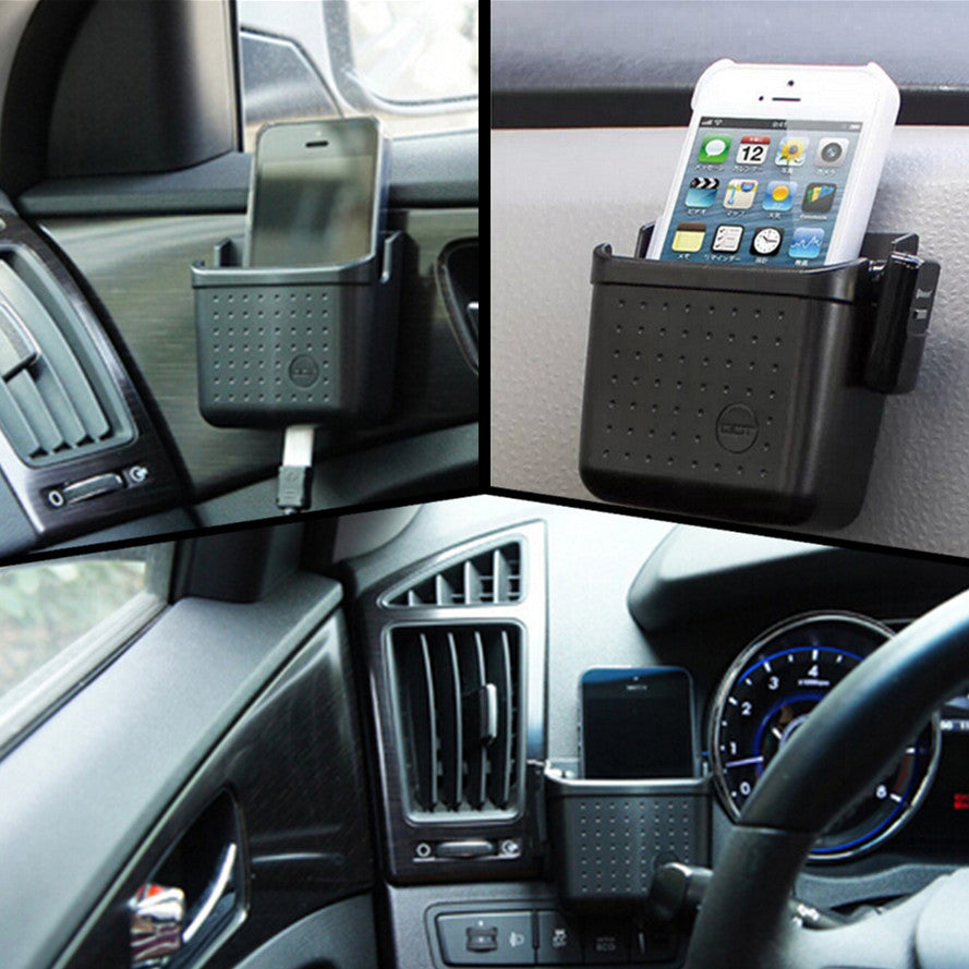 Car Charger Cradle Phone Holder Pocket Storage Sundries Bag Organizer