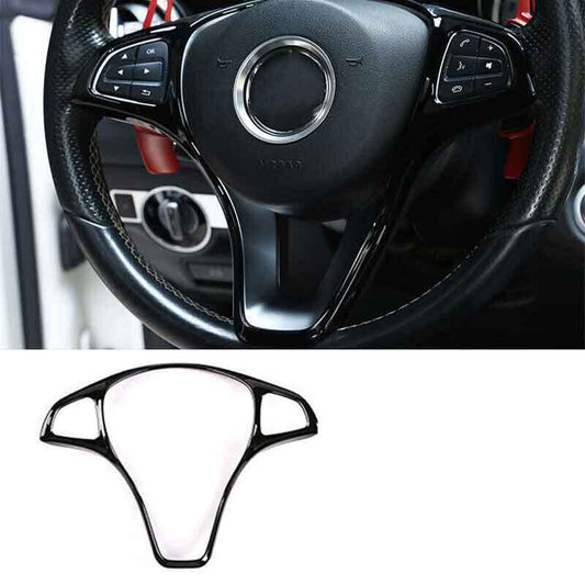 for Benz GLE GLS 2016-2019 Gloss Black Inner Steering Wheel Frame Cover Trim 1P