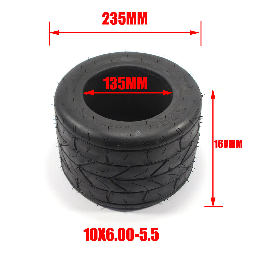 10X6.00-5.5 Tubeless Vacuum Tire Small Motorcycle Electric Scooter for Mini Go-kart