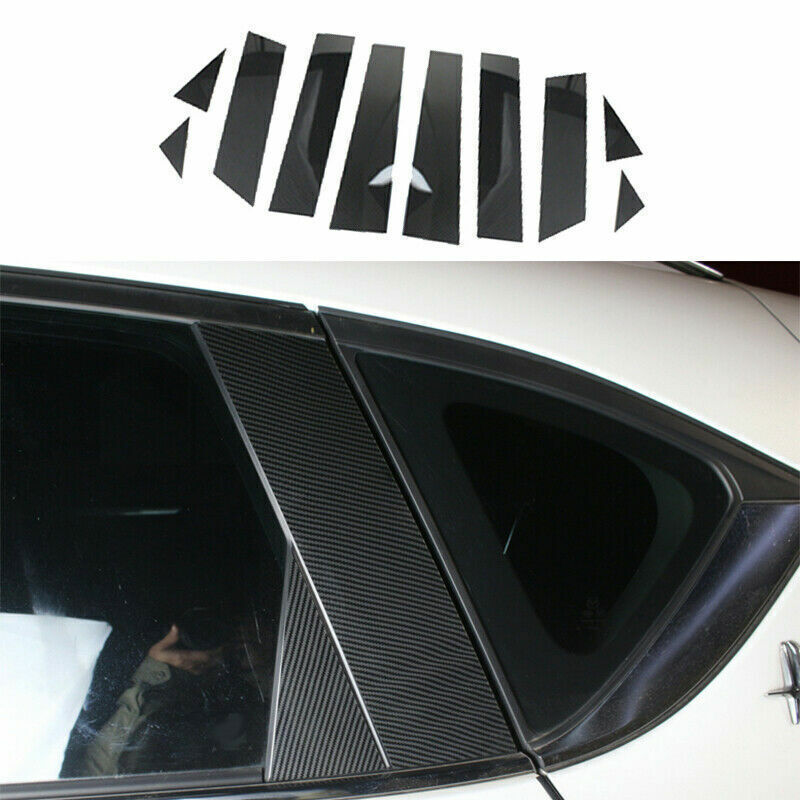 for Mazda CX-5 17-24 ABS Carbon Fiber PC Window Center BC Pillar Post Cover Trim