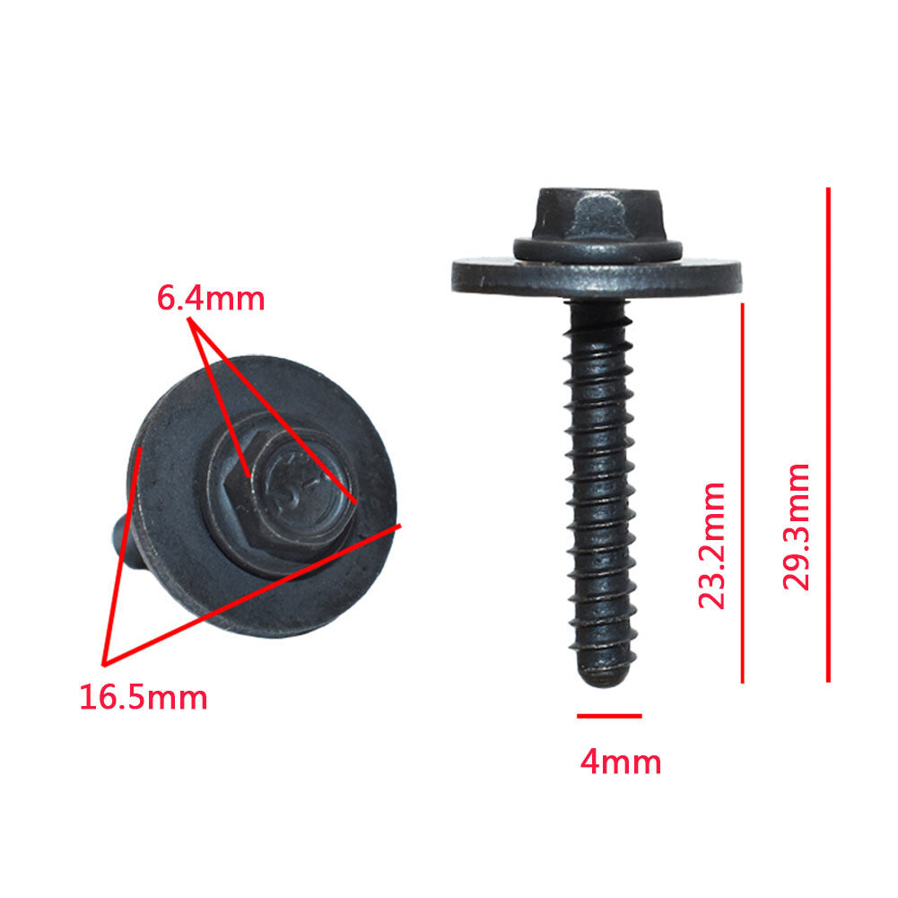 10 Car Rear Fender Wells Liner Trim Retainer Screws Bolt for Chevy Q