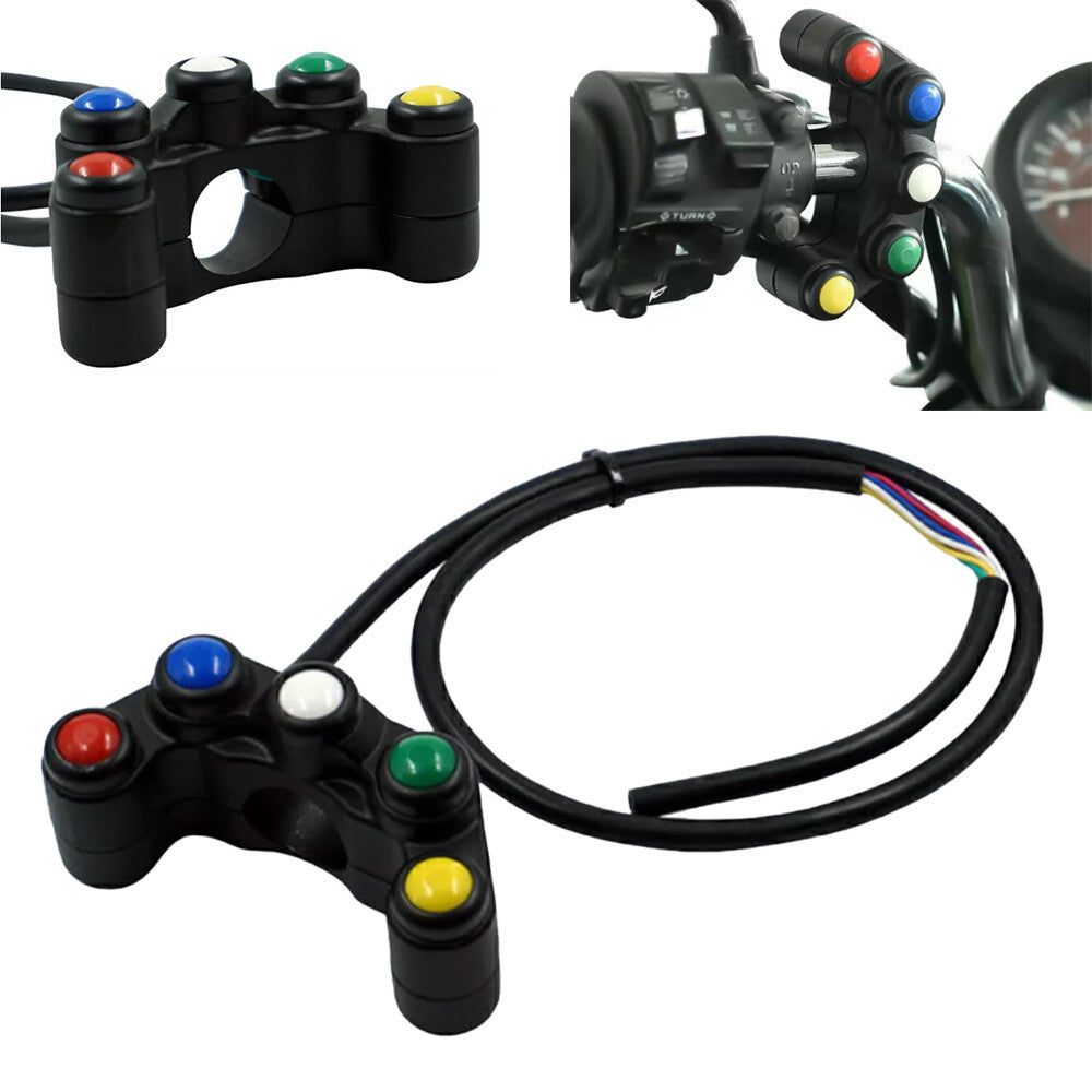 Universal 22mm handlebar switch 5-button array motorcycle switch racing bike - n