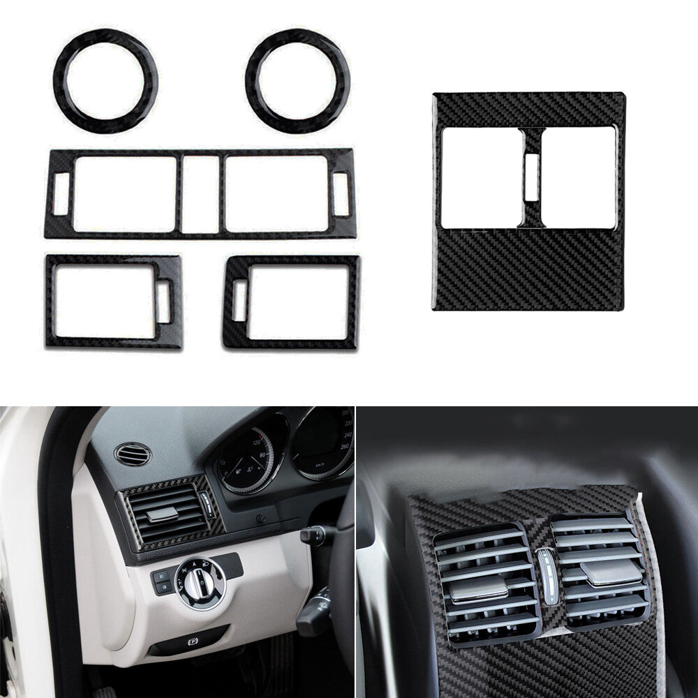 Carbon Fiber Passenger Dashboard Vent Panel Cover Trim for Mazda CX-9 2010-2015 v
