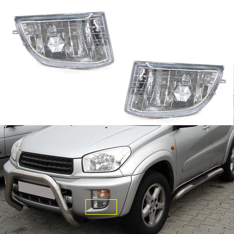 Front Bumper Fog Lamp Driving Lamp Without Bulb for Toyota Rav 4 2001-2003 Pair