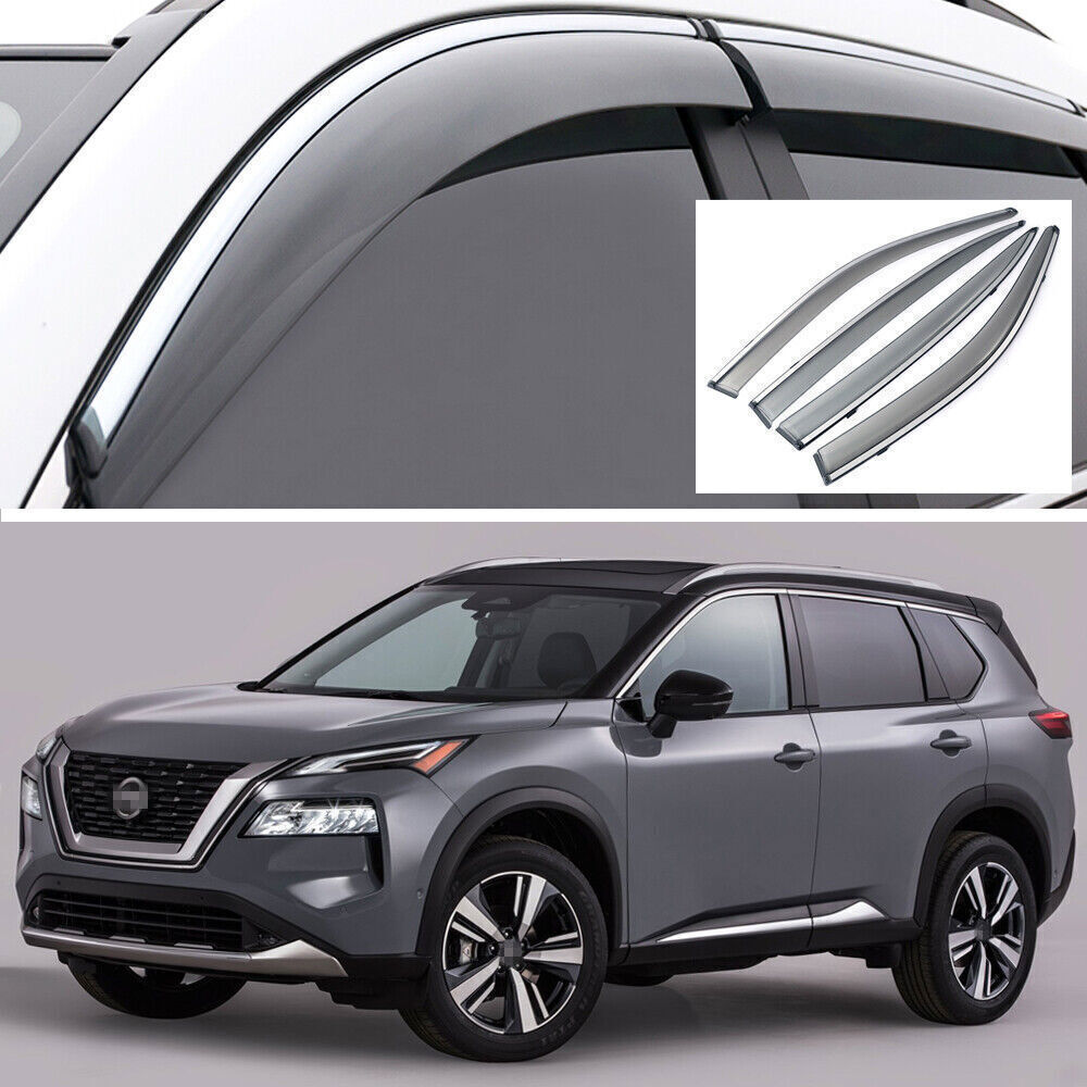 for Nissan Rogue 2021-2024 Car Window Wind Visors Sun Rain Guard Vent Deflectors