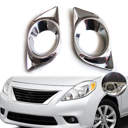 Pair for Versa Sedan 2012-2014 Fog light hood Fog light frame decoration v