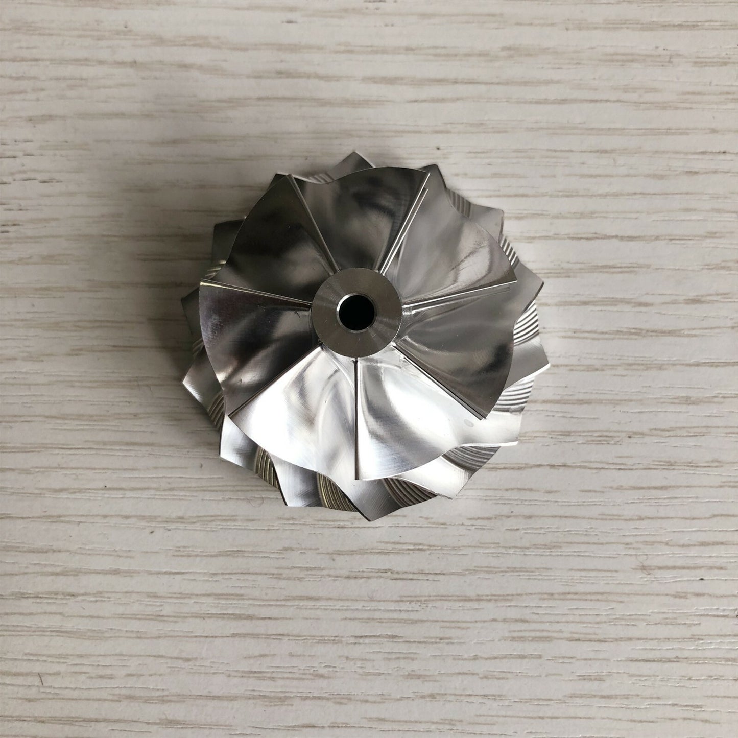TD04 7+7 insert 46.25/57.81 mm milling/aluminum 2618/billet compressor wheel
