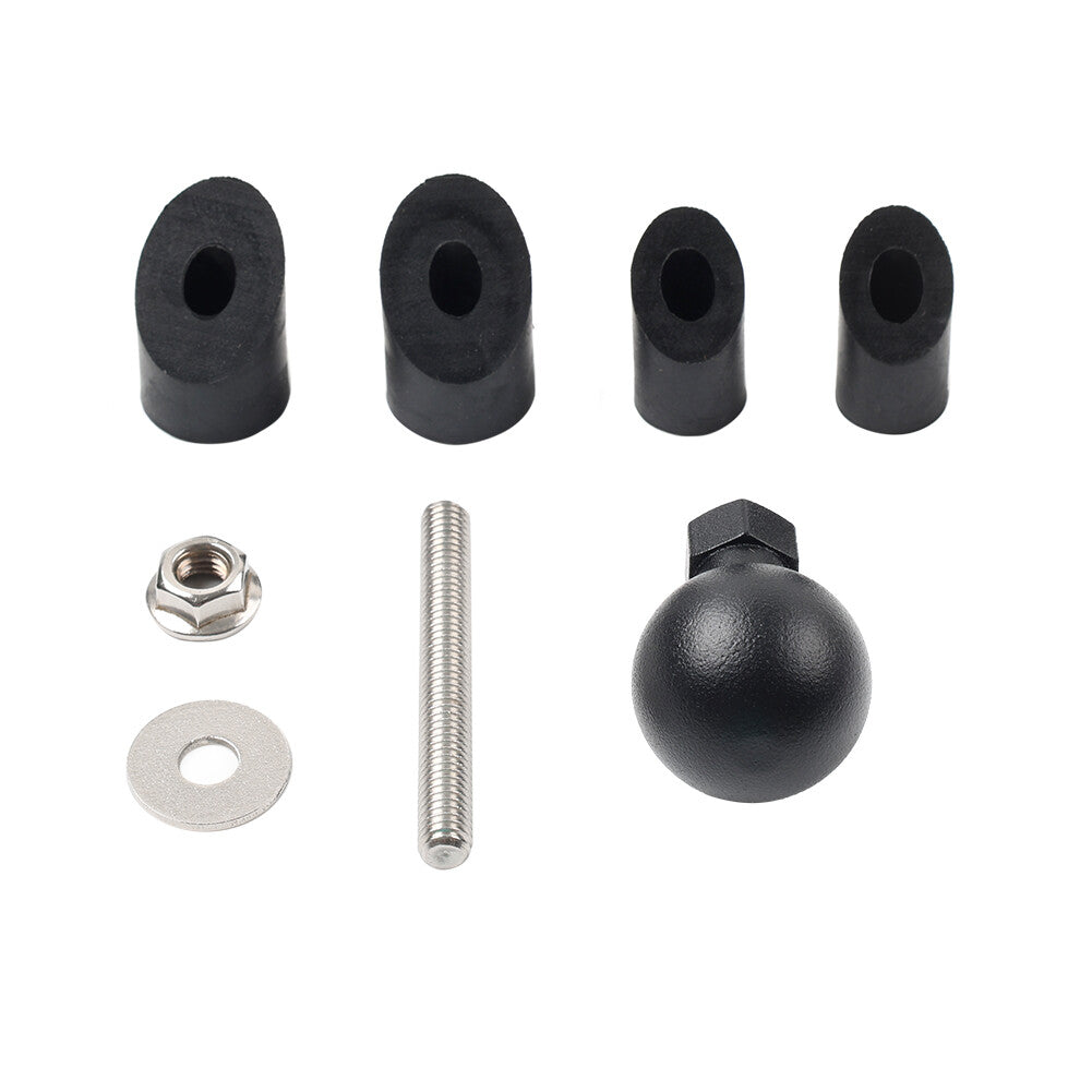 Universal Motorcycle Ball Head Base GPS Phone Holder Bracket Clamp Stand Black