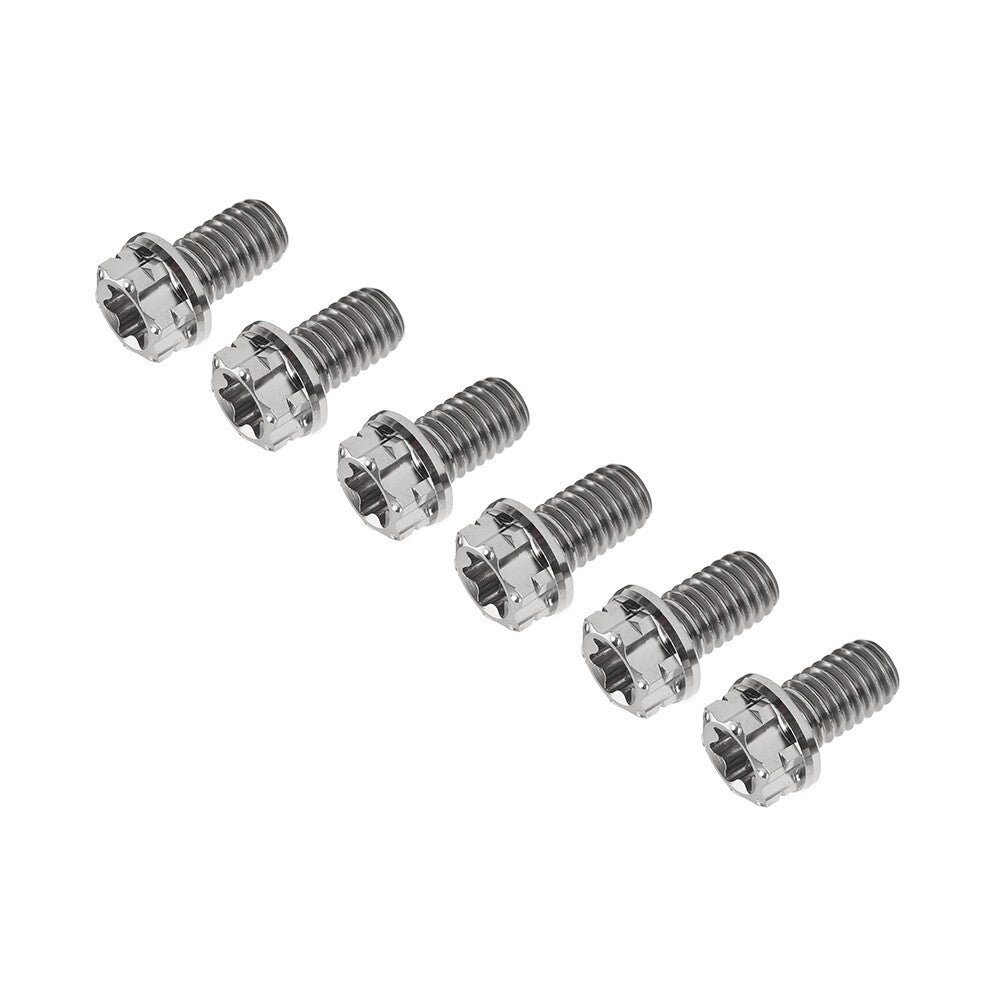 6pcs Bolts Torx Head Flange Screws M6x10mm For Motorcycle Bike Silver