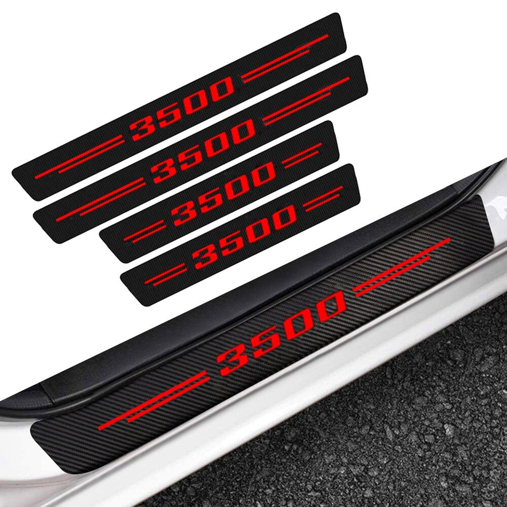 4 for Ram 3500 Truck Cab Accessories Door Sill Plate Step Threshold Protector