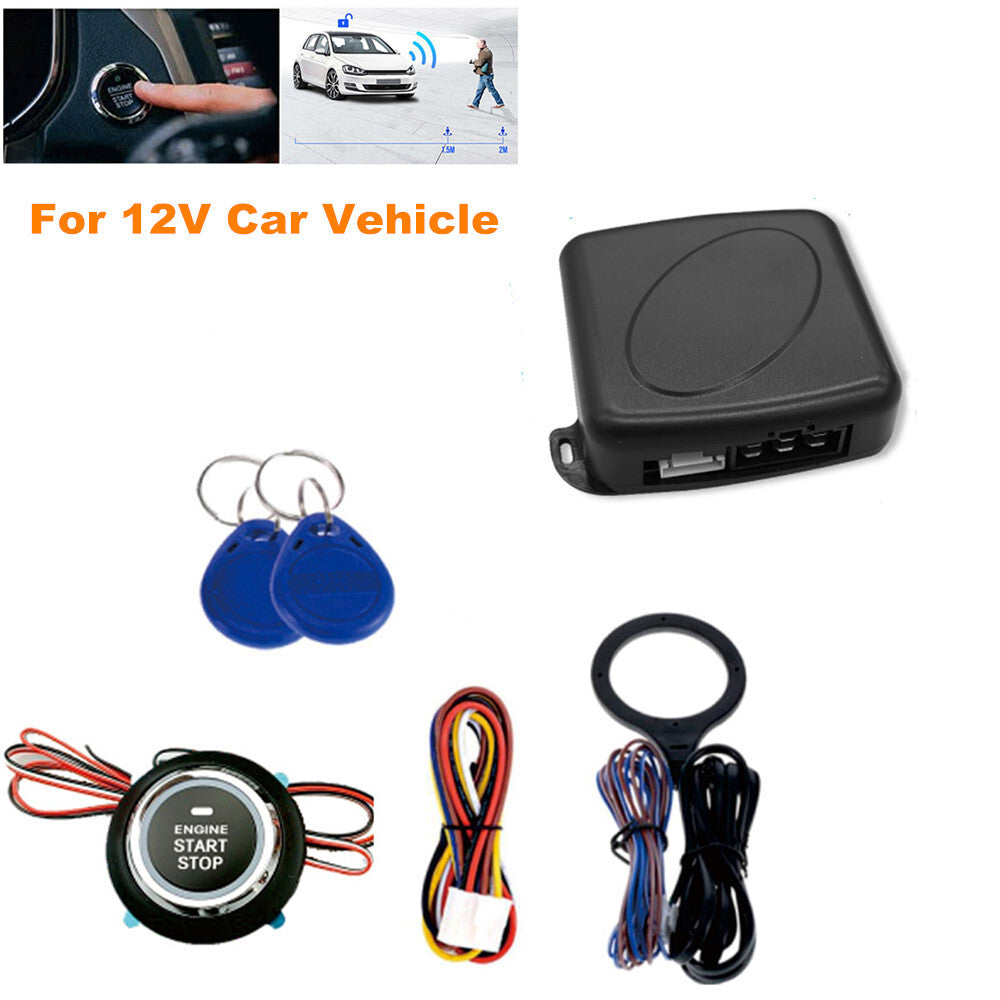 12V car ignition switch, engine start button, keyless entry, and anti-theft lock. n