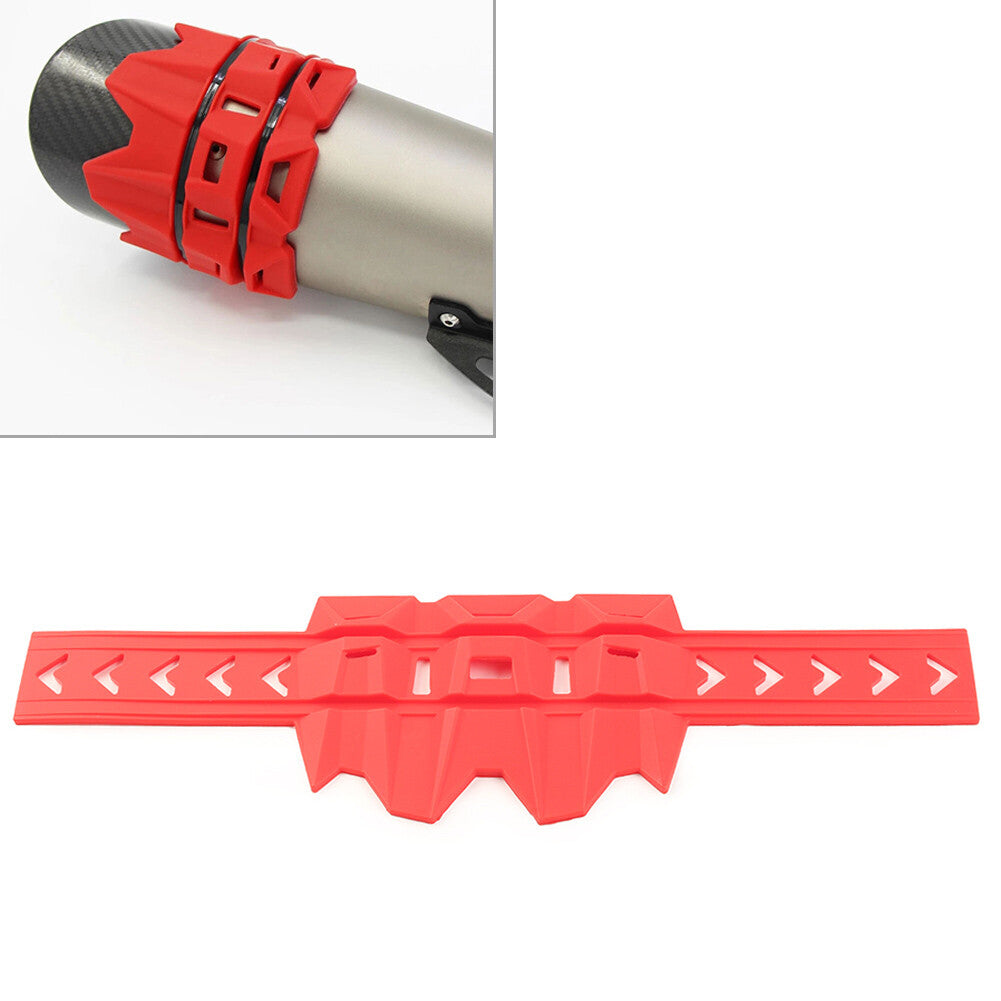 Red universal Exhaust Tail Pipe Guard Protector Cover Motorcycle Accessories