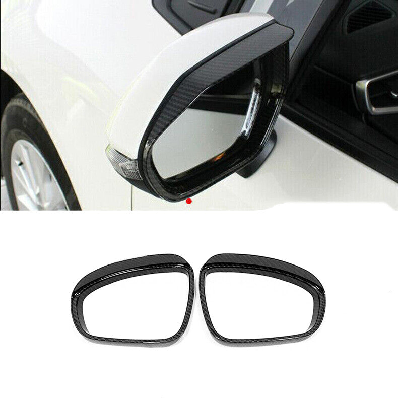 for Hyundai Kona 2018-2022 Carbon Fiber Rearview Mirror Rain Guard Eyebrow cover