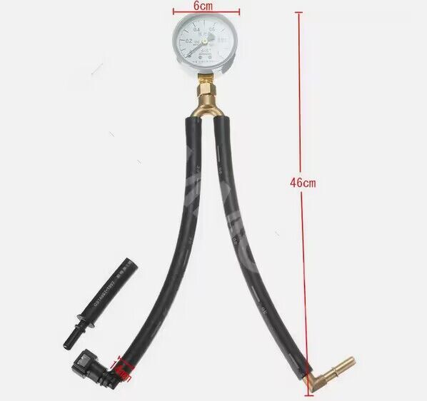 Car Fuel Injection Pump Pressure Tester Gauge Meter Analogue Gasoline Test Tools