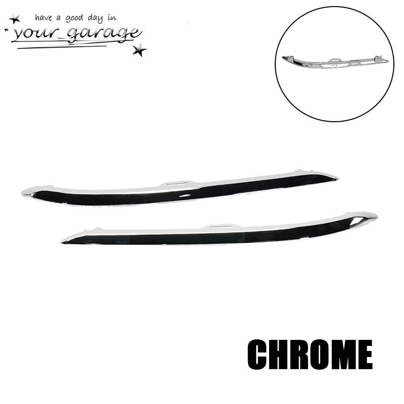 2PCS Front Driver  Passenger Side Chrome Bumper Trims for Honda Pilot 2019-2022