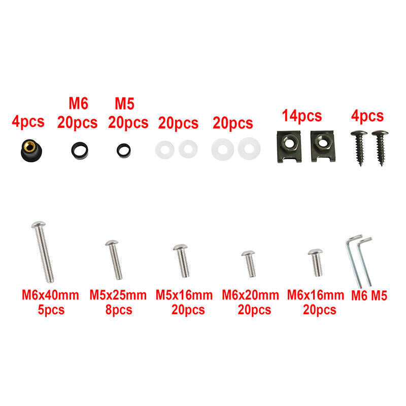 155X Stainless Steel Motorcycle Shell Rectifier Bolt Plate Screw Nut Kit Threaded n