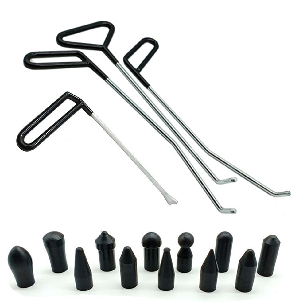 Paintless Dent Repair Tool Kit, Stainless Steel Rods for Auto Body Dent Removal v