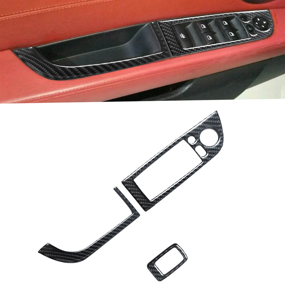 for Mazda MX-5 16-20 Carbon Fiber Interior AC Switch Button Panel Cover Trim Red v