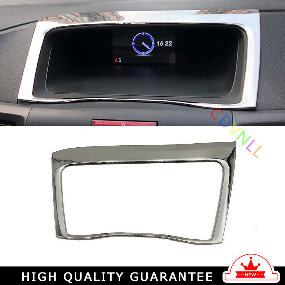 Middle Console Navigation Panel Trim for Honda CRV CR-V 2012-2016 Chrome Steel