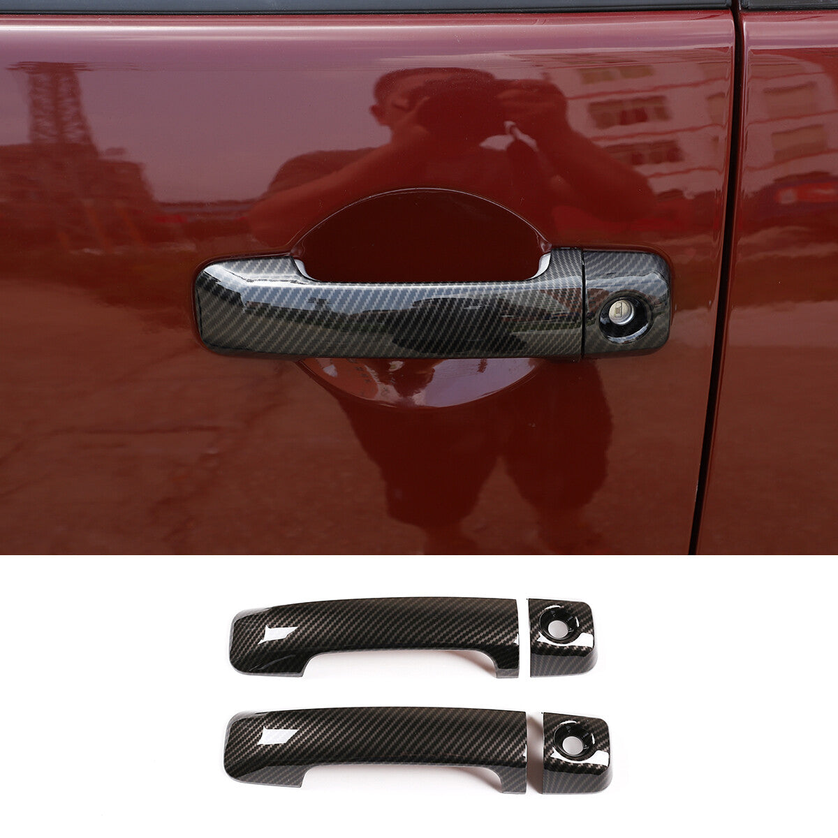 Silver Chrome Tailgate Handle Trim Frame Cover ABS for Tundra 2014 - 2021- v