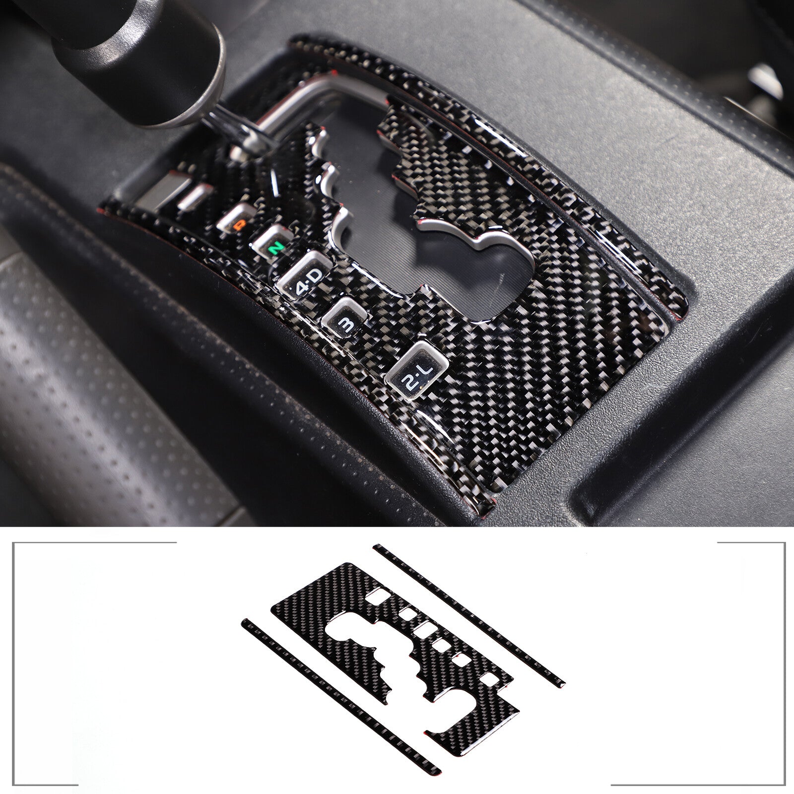Carbon fiber steering wheel left slot decorative frame suitable for Corvette C8 20-23- v
