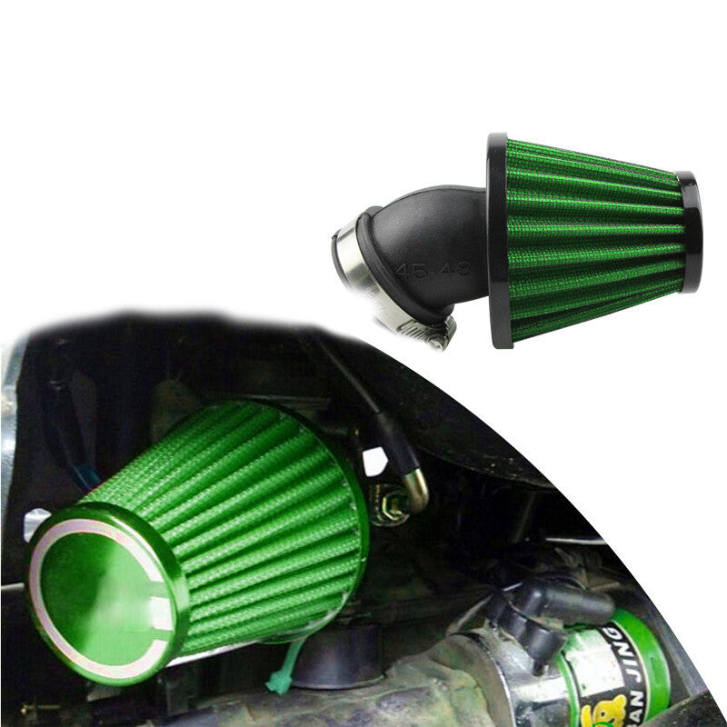 45mm Motorbike 45¡ã Bend Air Intake Filter Bend Cone Cleaner 1PC v