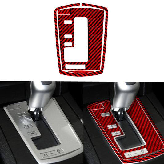 Red Carbon Fiber Interior Gear Shift Panel Trim Cover Sticker for Audi Q7 16-19 v