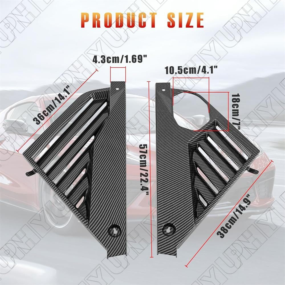 Carbon Fiber Look Engine Bay Panel Cover For Chevy for Corvette C8 2020-2024