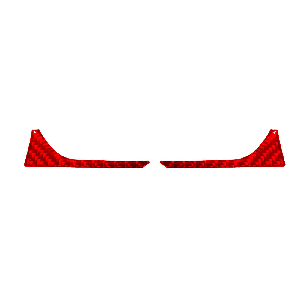 2x RED Nevigation Lower Panel Trim Strip Carbon Fiber for Chevy Camaro 2016-2018