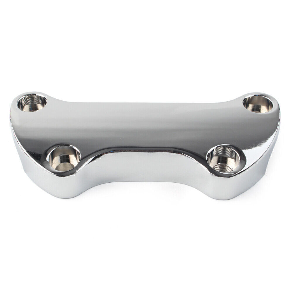 1 Bar Smooth Handlebar Riser Top Clamp Fit for Harley Dyna Softail Sportster Chrome