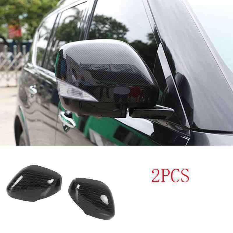 2P for Nissan Armada Patrol 2017-24 Carbon Fiber Exterior Rear View Mirror Trim