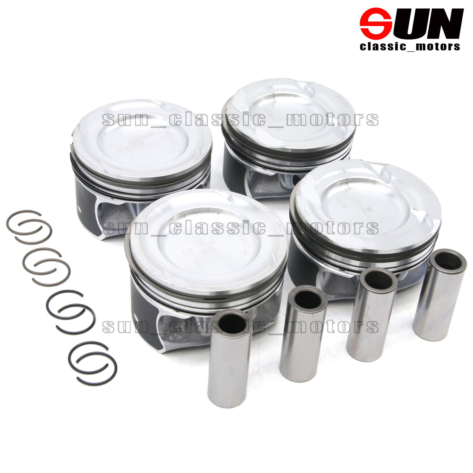 4-Piece Piston Ring Set STD for M27 4.910 1.6T C180 CGI E180 SLC180-