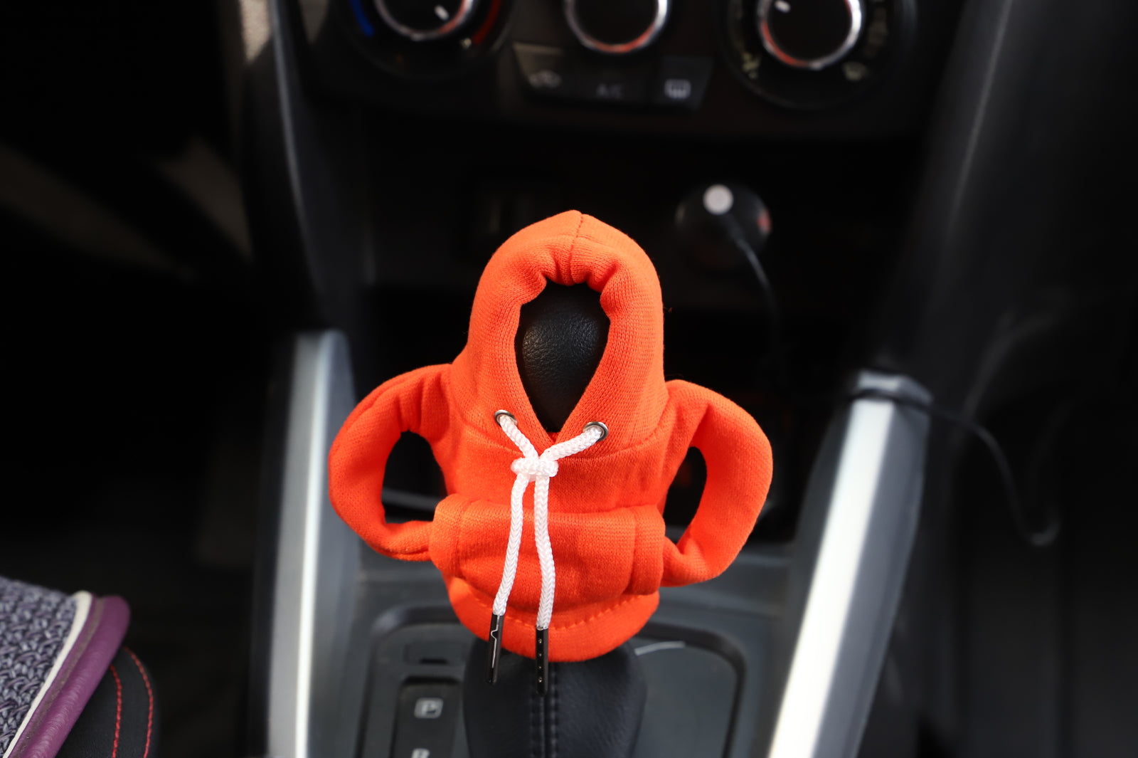 1PC Car Gear Shift Cover for Mini Hoodie Car Gear Shift Knob Cover Shirt Orange Q
