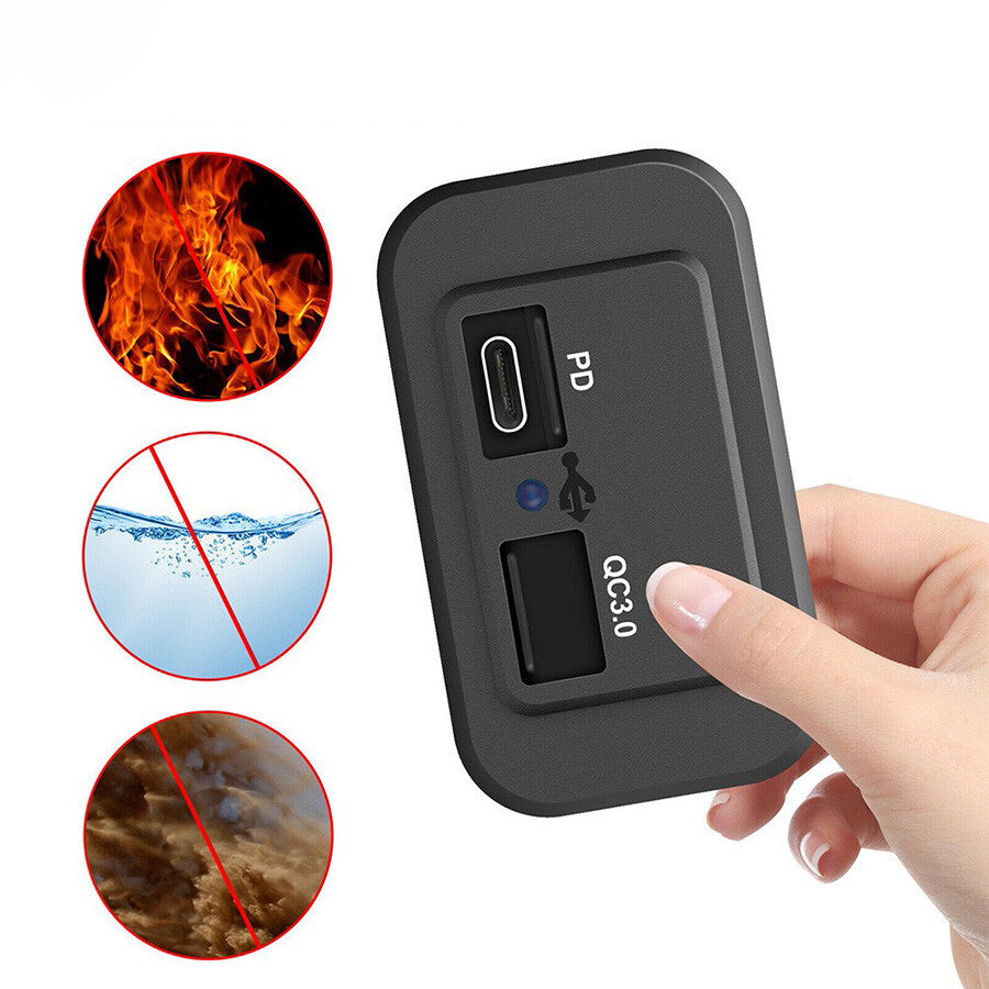 Car Charger Socket Dual USB Port Fast Charging Power Adapter Outlet Panel Mount